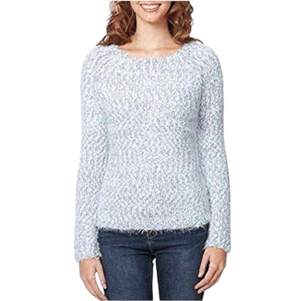 Buffalo David Bitton long sleeve blue and white sweater medium